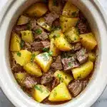 Slow Cooker Steak and Cheddar Potato Casserole Recipe