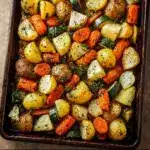 Garlic Herb Roasted Potatoes Carrots and Zucchini Recipe