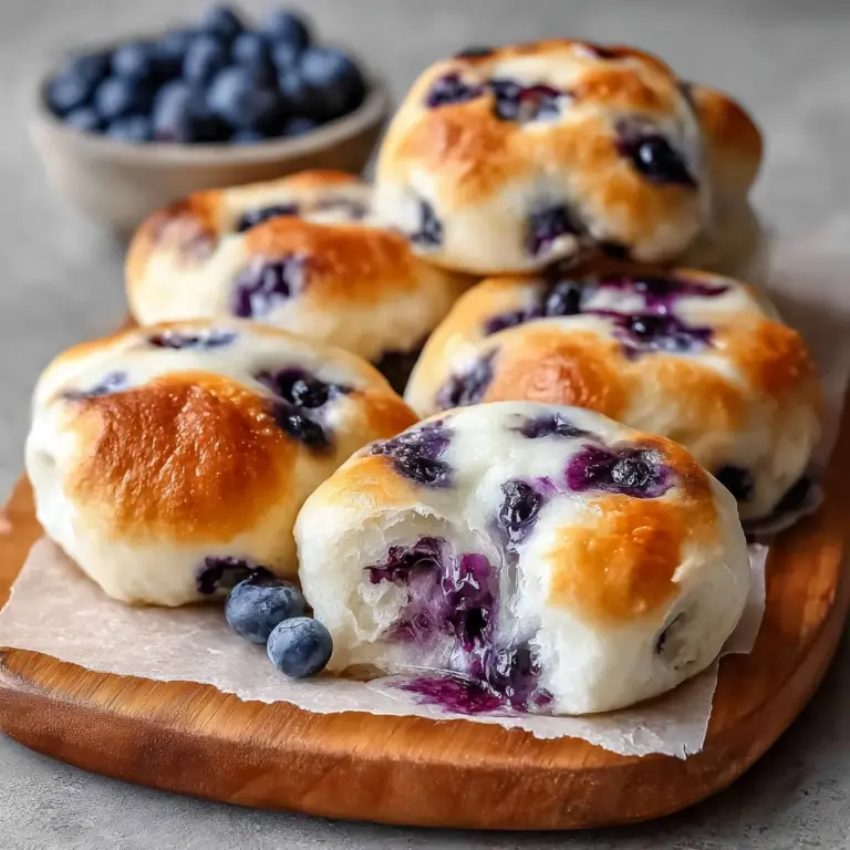 Fluffy Cottage Cheese Blueberry Cloud Bread Recipe