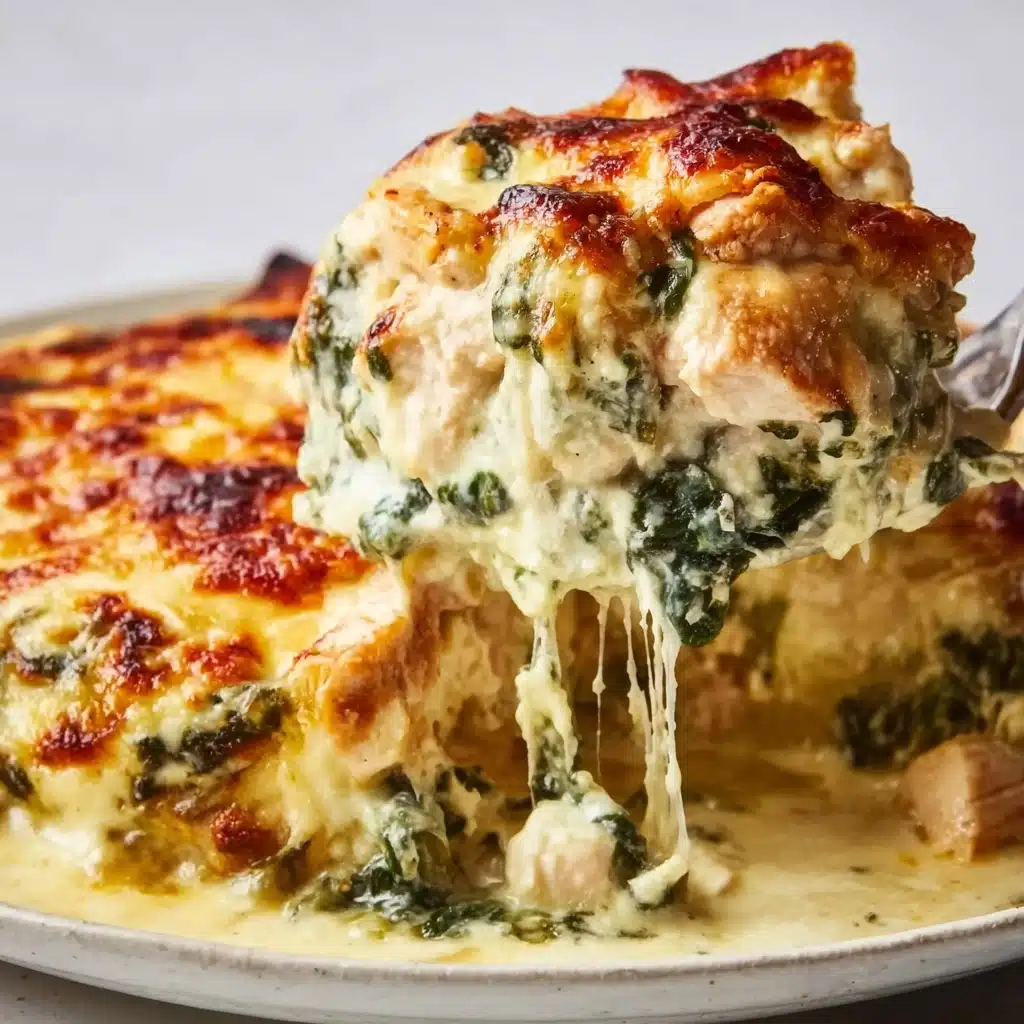 Chicken and Spinach Casserole with Cream Cheese Recipe - Recipe Image