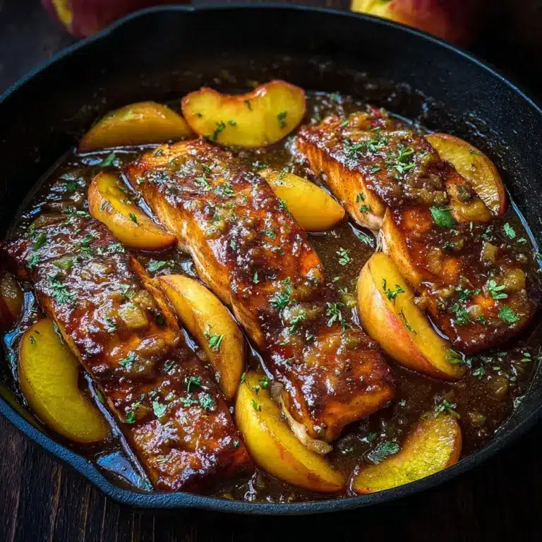 Bourbon Peach Roasted Salmon Recipe