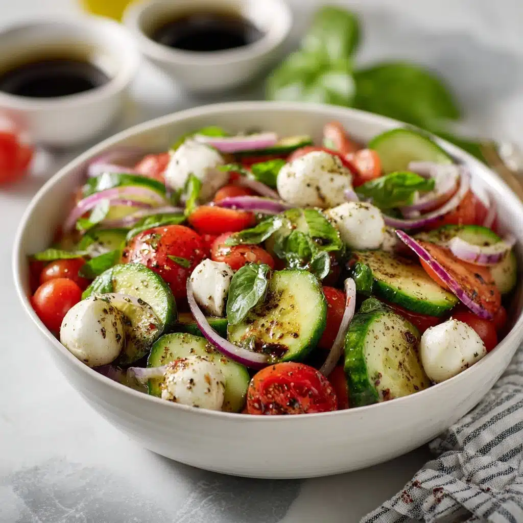 Fresh Cucumber Caprese Salad Recipe - Recipe Image