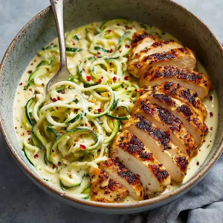 Zucchini Noodle Chicken Alfredo Recipe