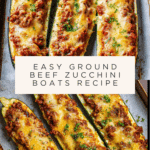 Easy Ground Beef Zucchini Boats Recipe
