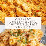 Easy One Pot Queso Chicken and Rice Recipe