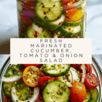 Marinated Cucumbers, Onions, and Tomatoes Recipe