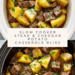 Slow Cooker Steak and Cheddar Potato Casserole Recipe