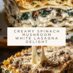 White Lasagna Recipe with Spinach and Mushrooms Recipe
