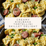 Easy One Pot Creamy Kielbasa Tortellini Skillet Recipe