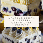 No-Bake Lemon dazzling Blueberry cream Cake Recipe