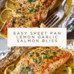 Sheet Pan Lemon Garlic Butter Salmon Recipe