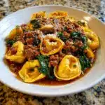 Garlic Butter Beef and Spinach Tortellini Recipe