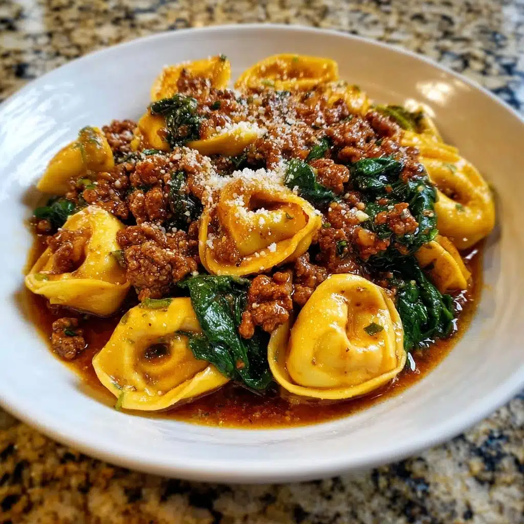 Garlic Butter Beef and Spinach Tortellini Recipe