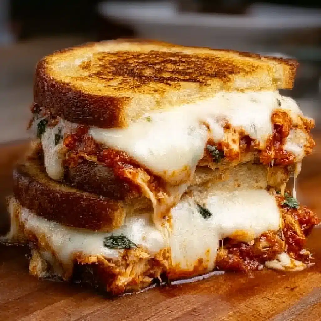 Lazy Chicken Parmesan Grilled Cheese Recipe - Recipe Image