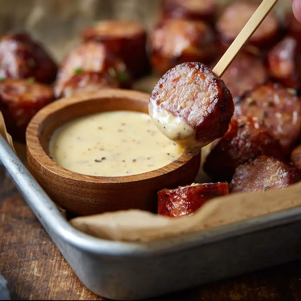 Mustard Hasselback Kielbasa Bites Recipe - Recipe Image
