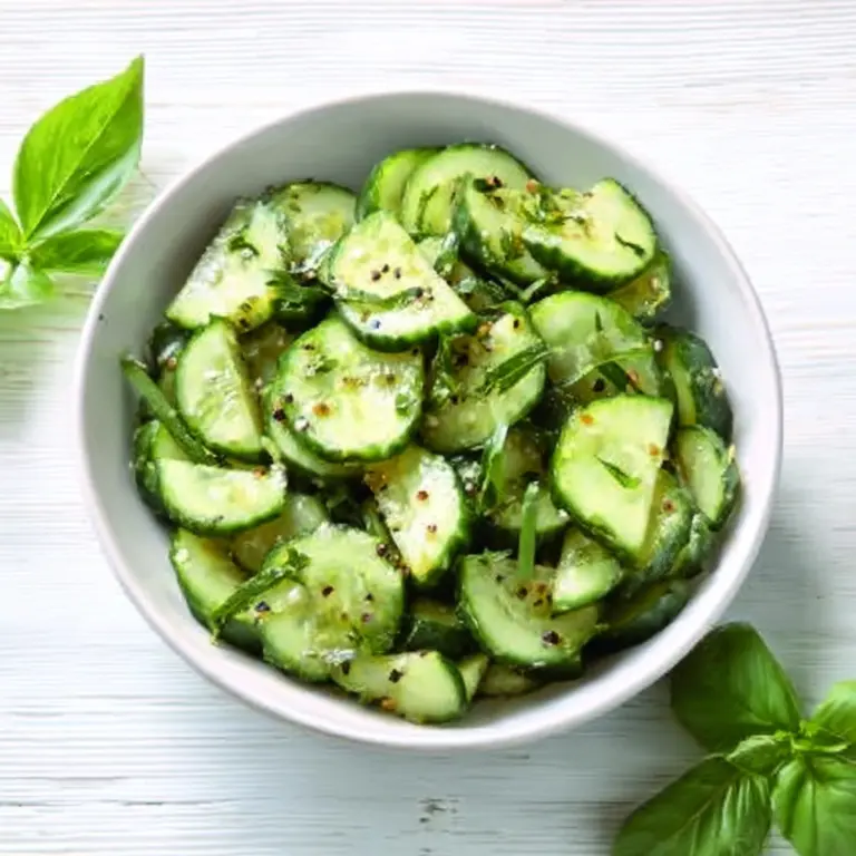 Cucumber and Basil Salad Recipe