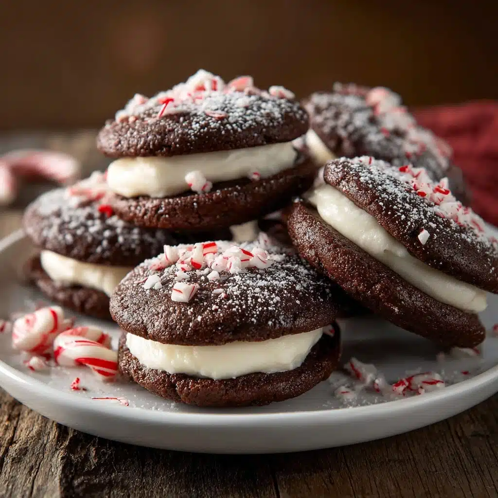 Chocolate Peppermint Whoopie Pies Recipe - Recipe Image
