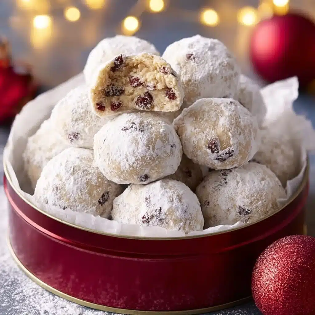 Cranberry Orange Snowball Cookies Recipe - Recipe Image