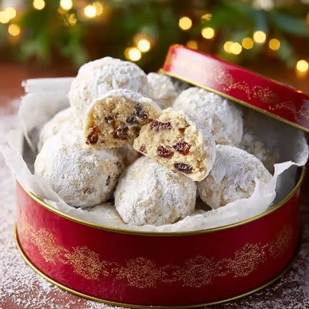 Cranberry Orange Snowball Cookies Recipe - Recipe Image