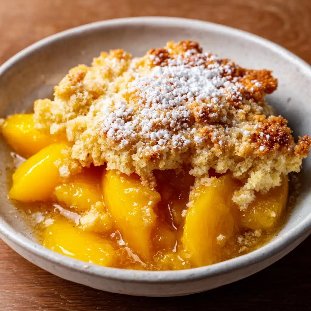 Peach Cobbler That’s Gooey Inside With A Crisp Sugary Crust Recipe - Recipe Image
