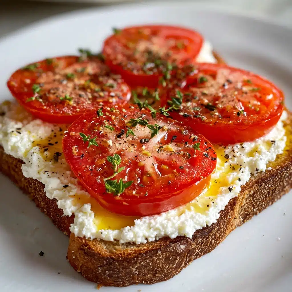 Tomato and Cottage Cheese Toast Recipe - Recipe Image
