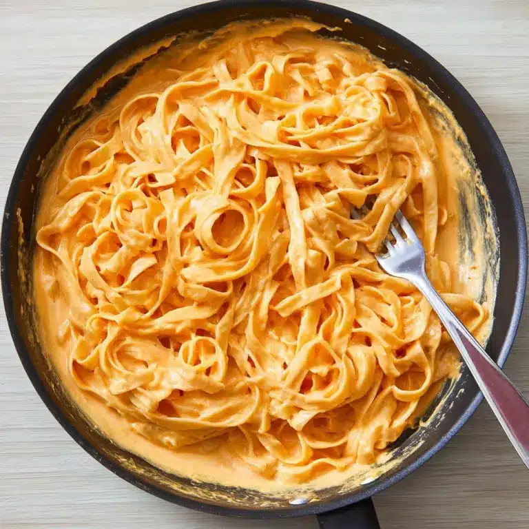 Creamy Red Pepper Alfredo Pasta Recipe