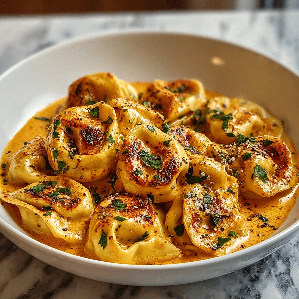 Cajun Chicken Tortellini with Garlic Sauce Recipe - Recipe Image