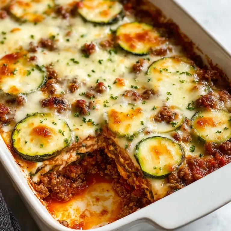 Cheesy Ground Beef and Zucchini Casserole Recipe