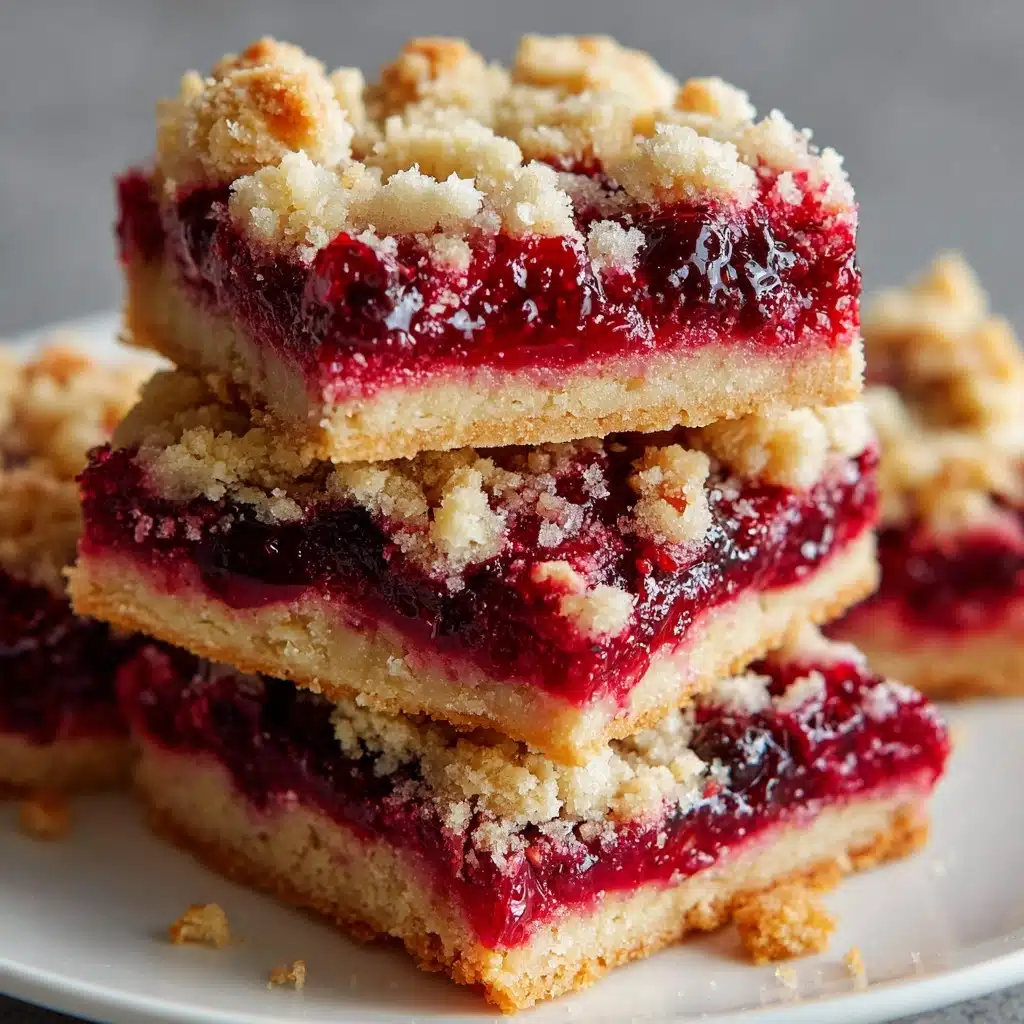 Five Ingredient Raspberry Shortbread Bars Recipe - Recipe Image