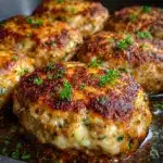 Garlic Parmesan Chicken Meatloaves Recipe