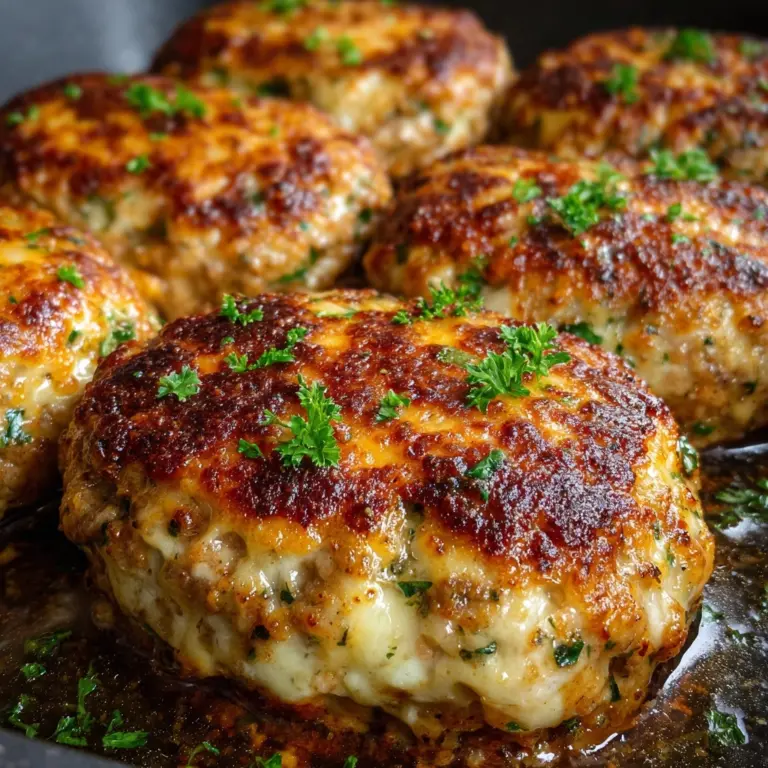Garlic Parmesan Chicken Meatloaves Recipe