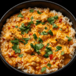 One Pot Queso Chicken and Rice : Easy Comfort Food Recipe