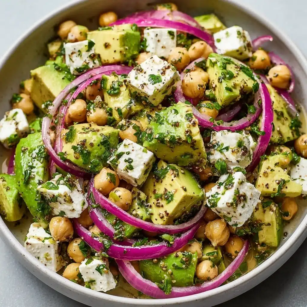 Chickpea Feta Avocado Salad Recipe - Recipe Image