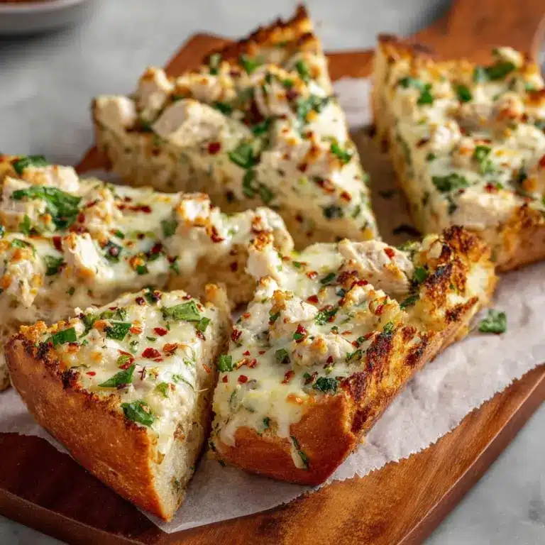 chicken Alfredo garlic bread Recipe