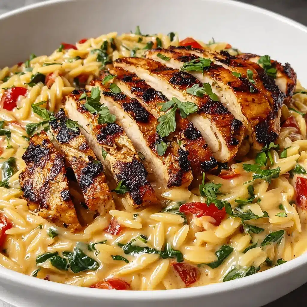 Creamy Tuscan Chicken Orzo Recipe - Recipe Image