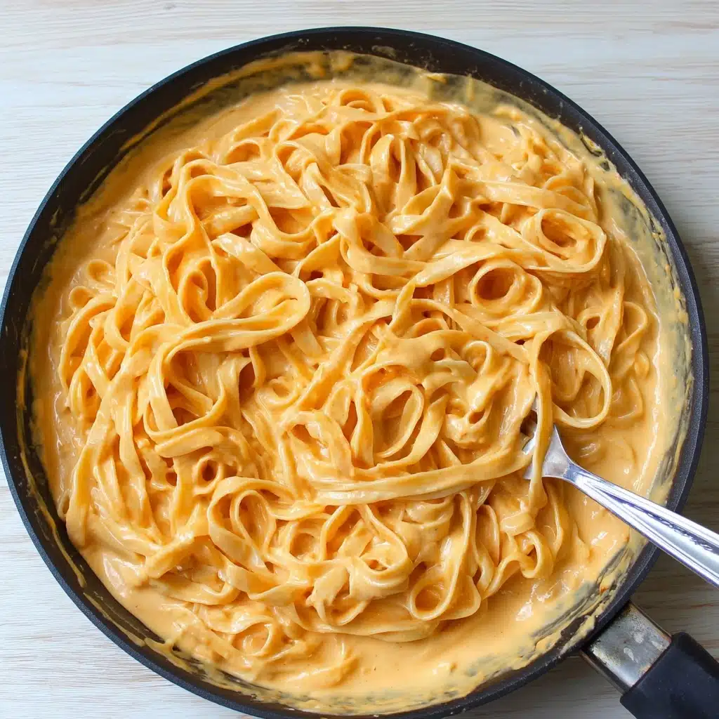 Creamy Red Pepper Alfredo Pasta Recipe - Recipe Image