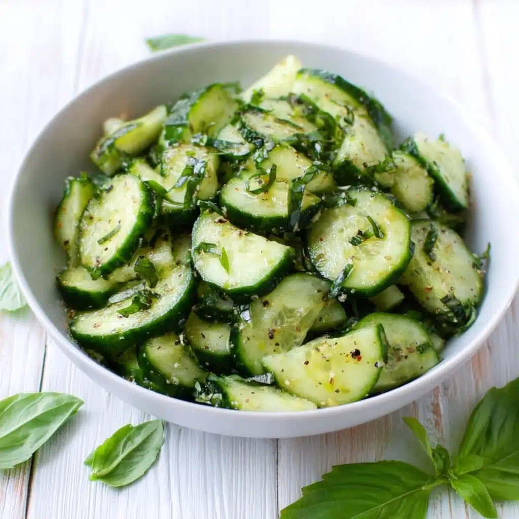 Cucumber and Basil Salad Recipe - Recipe Image