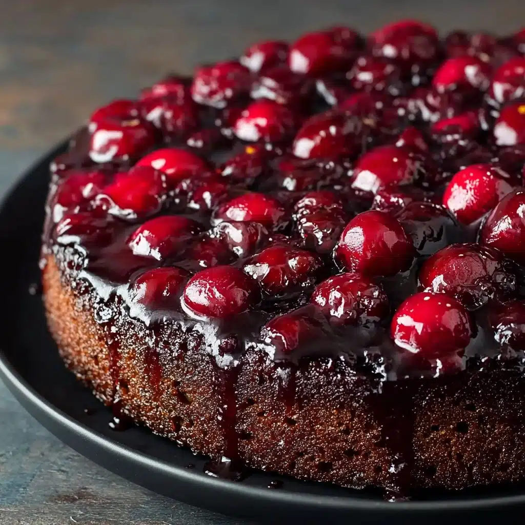 Chocolate Cherry Upside Down Cake Recipe - Recipe Image
