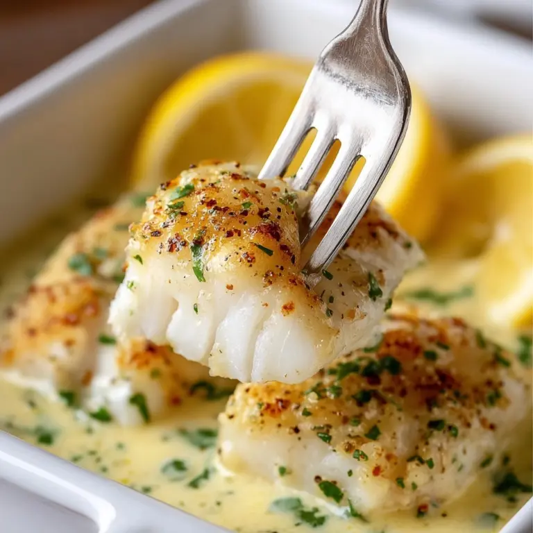Tasty Baked Cod in Coconut Lemon Cream Sauce Recipe