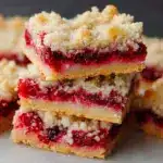Five Ingredient Raspberry Shortbread Bars Recipe