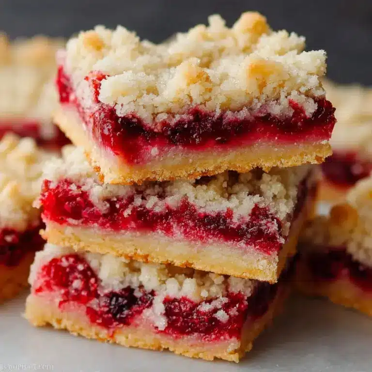 Five Ingredient Raspberry Shortbread Bars Recipe