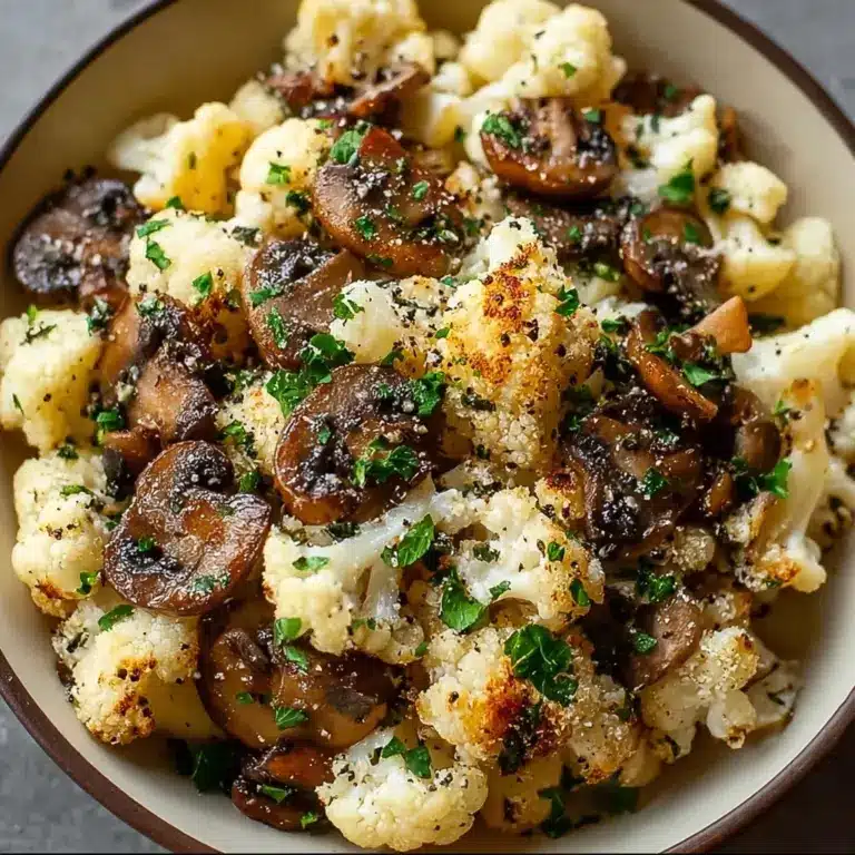 Garlic Cauliflower Mushroom Skillet Recipe