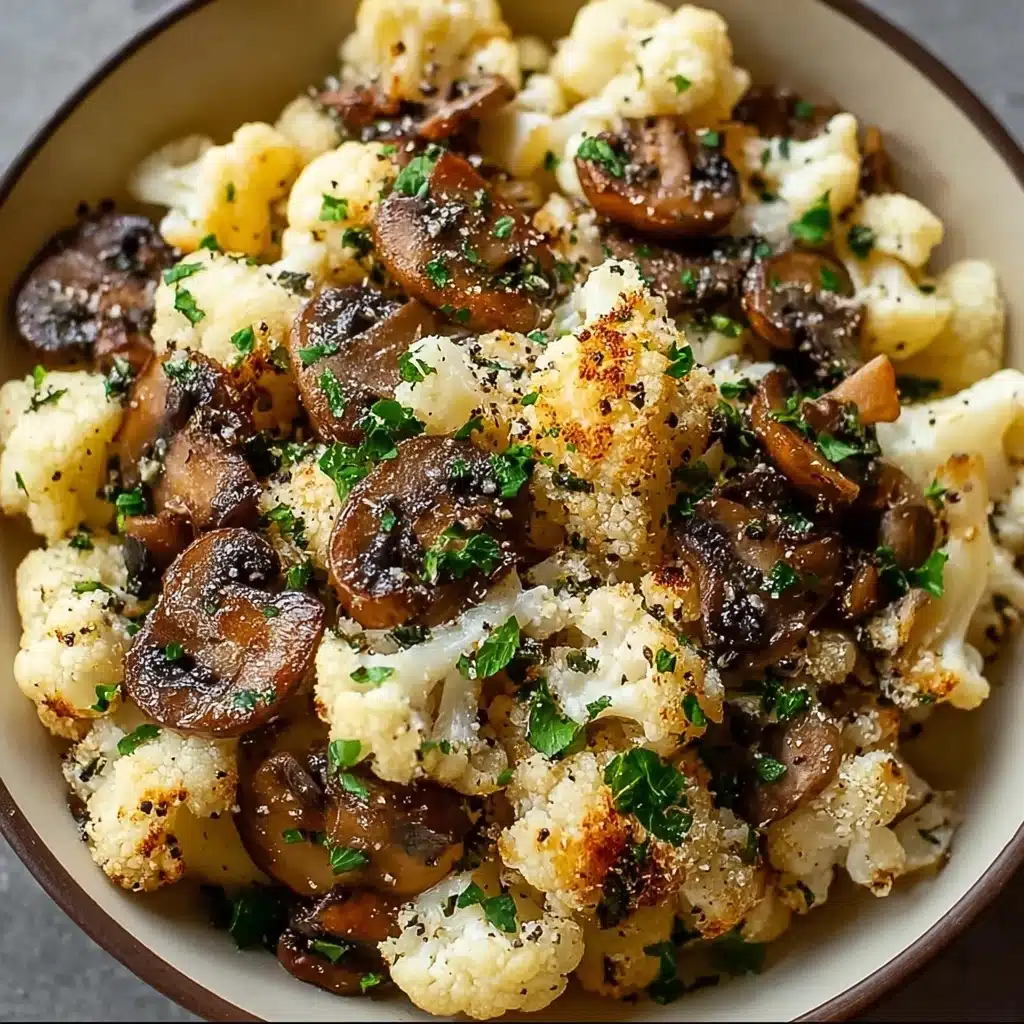 Garlic Cauliflower Mushroom Skillet Recipe - Recipe Image