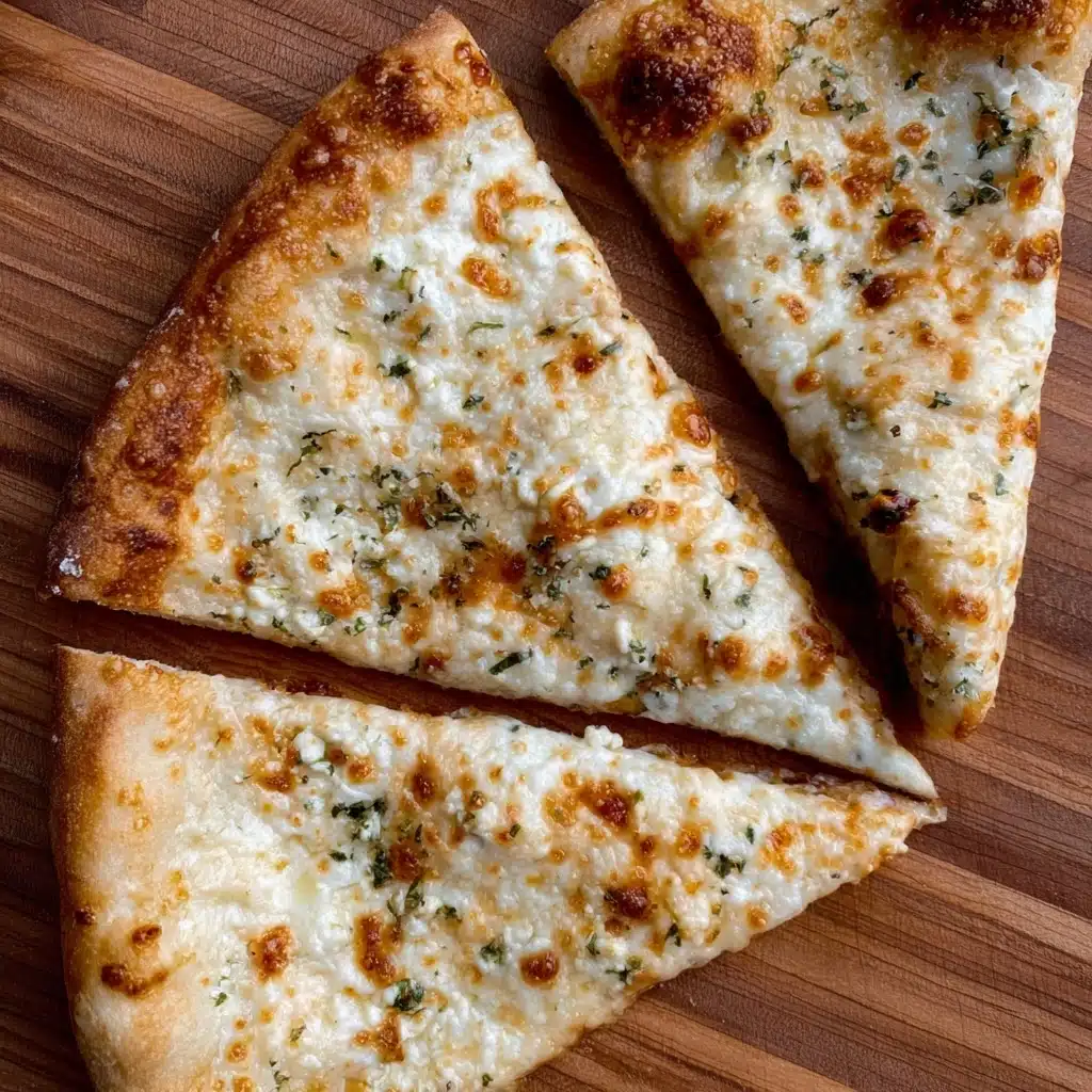 White Pizza with Garlic Recipe - Recipe Image