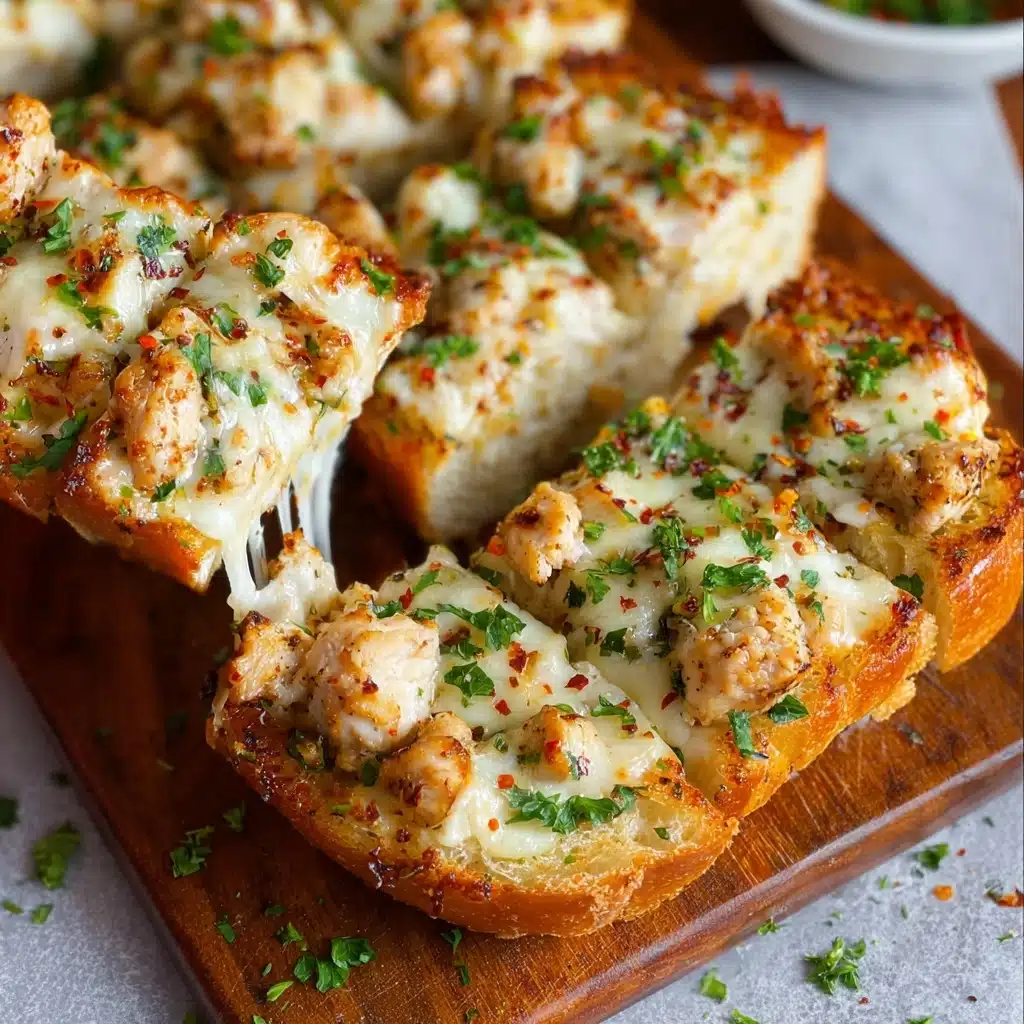 chicken Alfredo garlic bread Recipe - Recipe Image