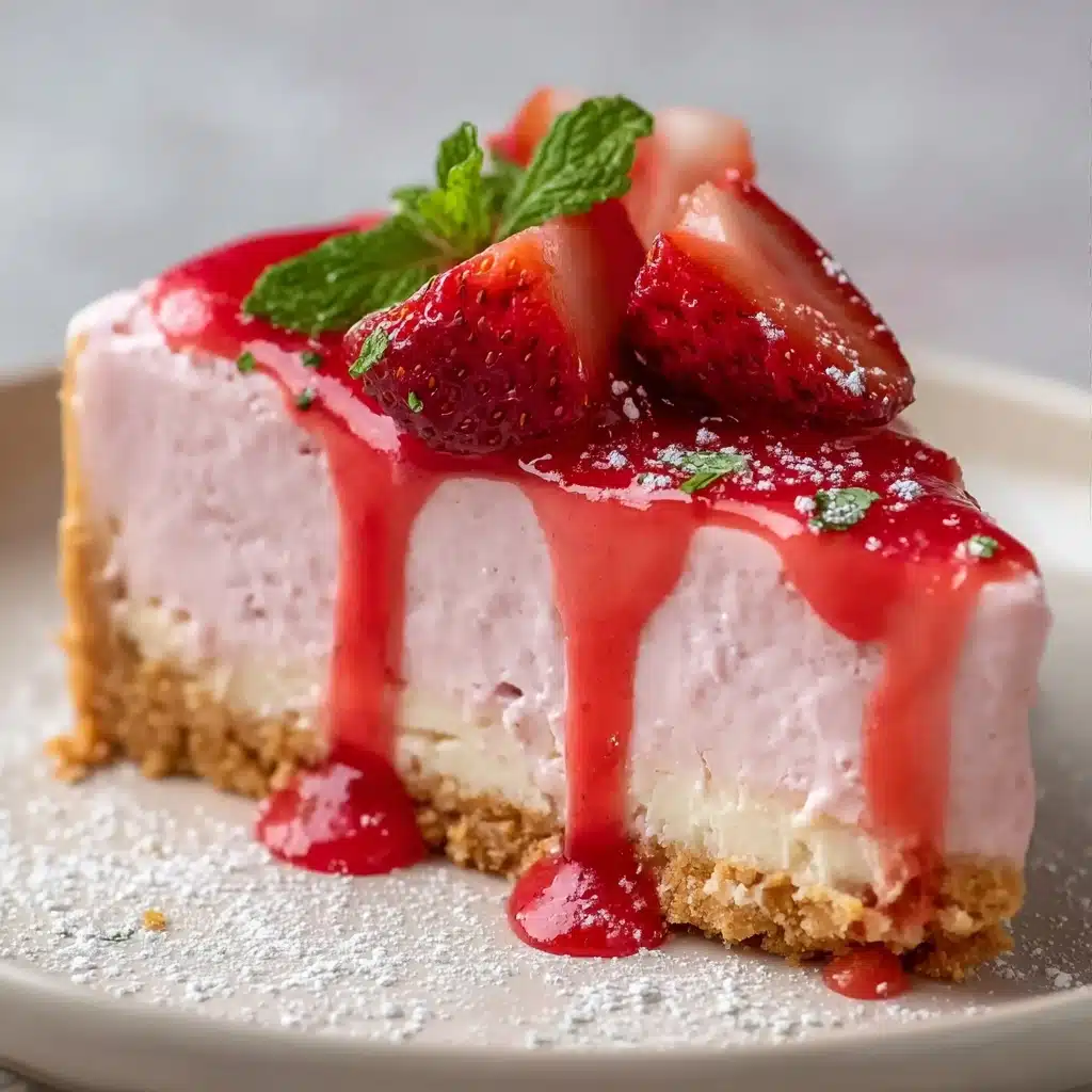 Velvet Strawberry Cheesecake – Creamy Dreamy Delight Recipe - Recipe Image