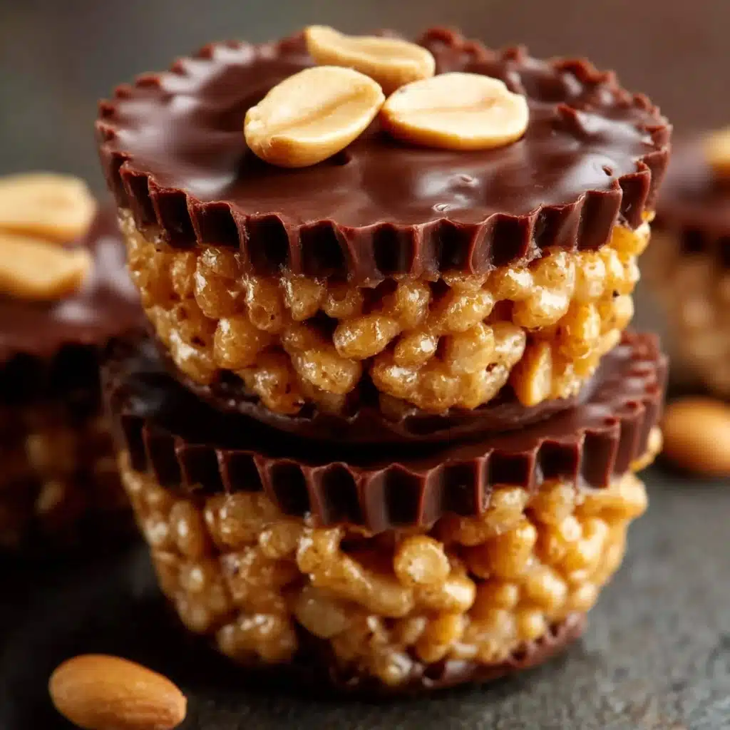 Chocolate Peanut Butter Rice Krispie Cups Recipe - Recipe Image