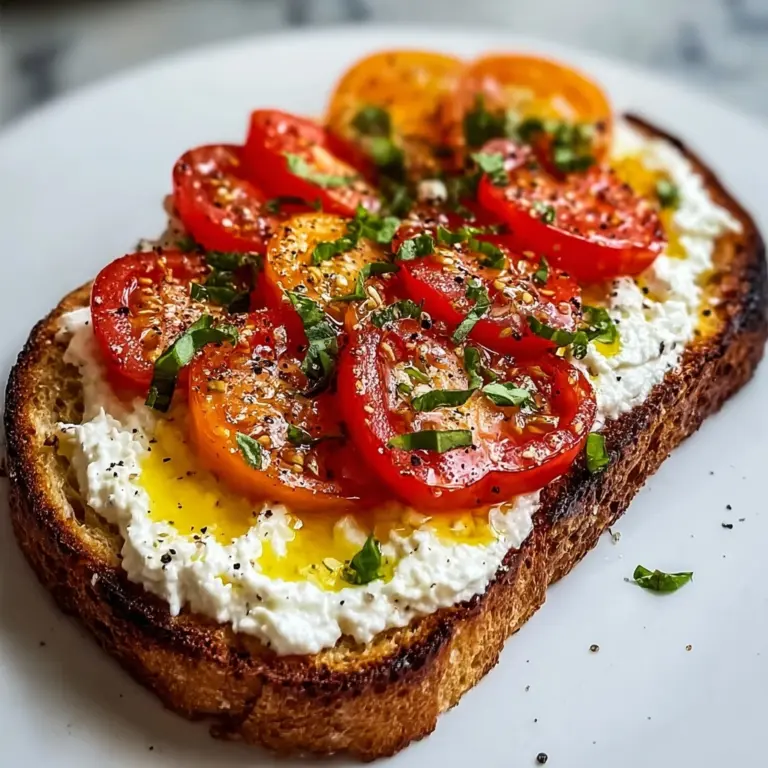 Tomato and Cottage Cheese Toast Recipe