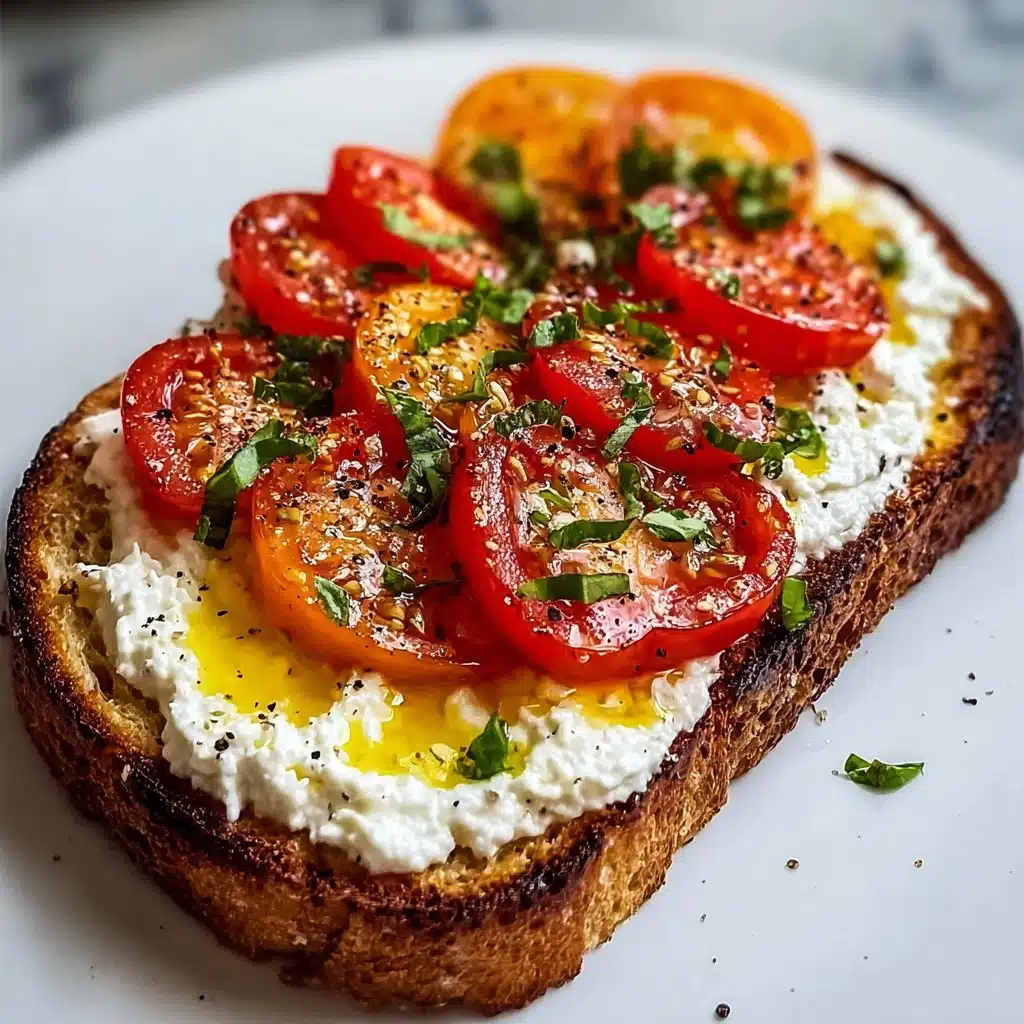 Tomato and Cottage Cheese Toast Recipe - Recipe Image