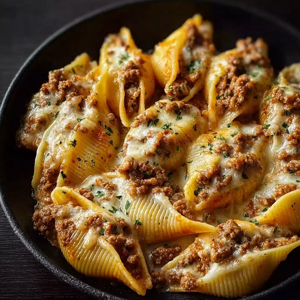Crockpot Cheesy Ranch Beef Pasta Shells Recipe - Recipe Image